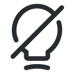 Lamp Slash SVG Icon